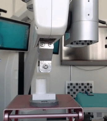 Insertion policy transferred to a physical Franka robot
